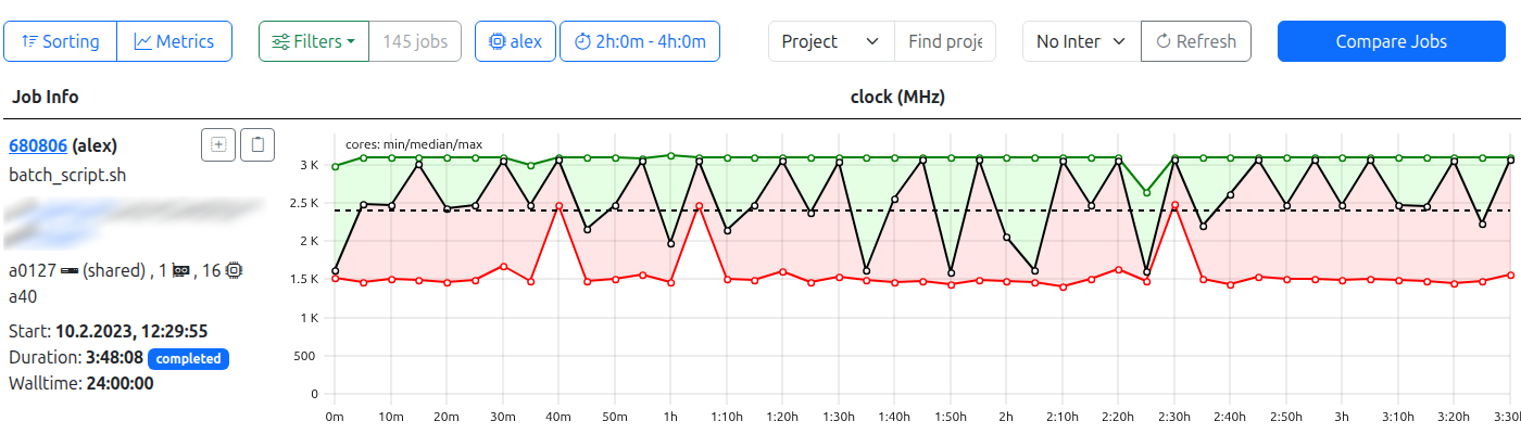 Job List With Compare Switch